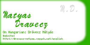 matyas dravecz business card